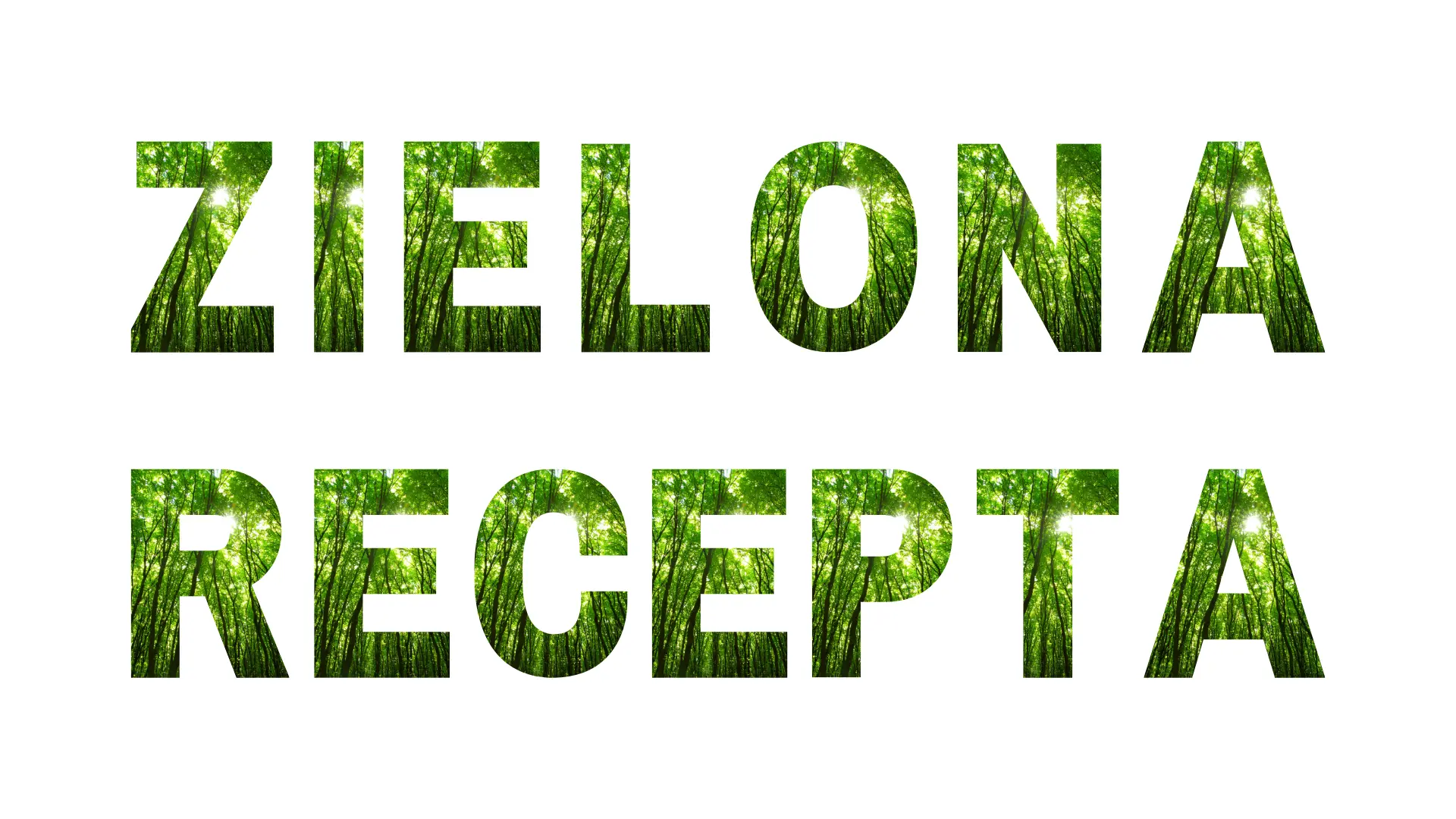 Litery zielona recepta Zielona recepta